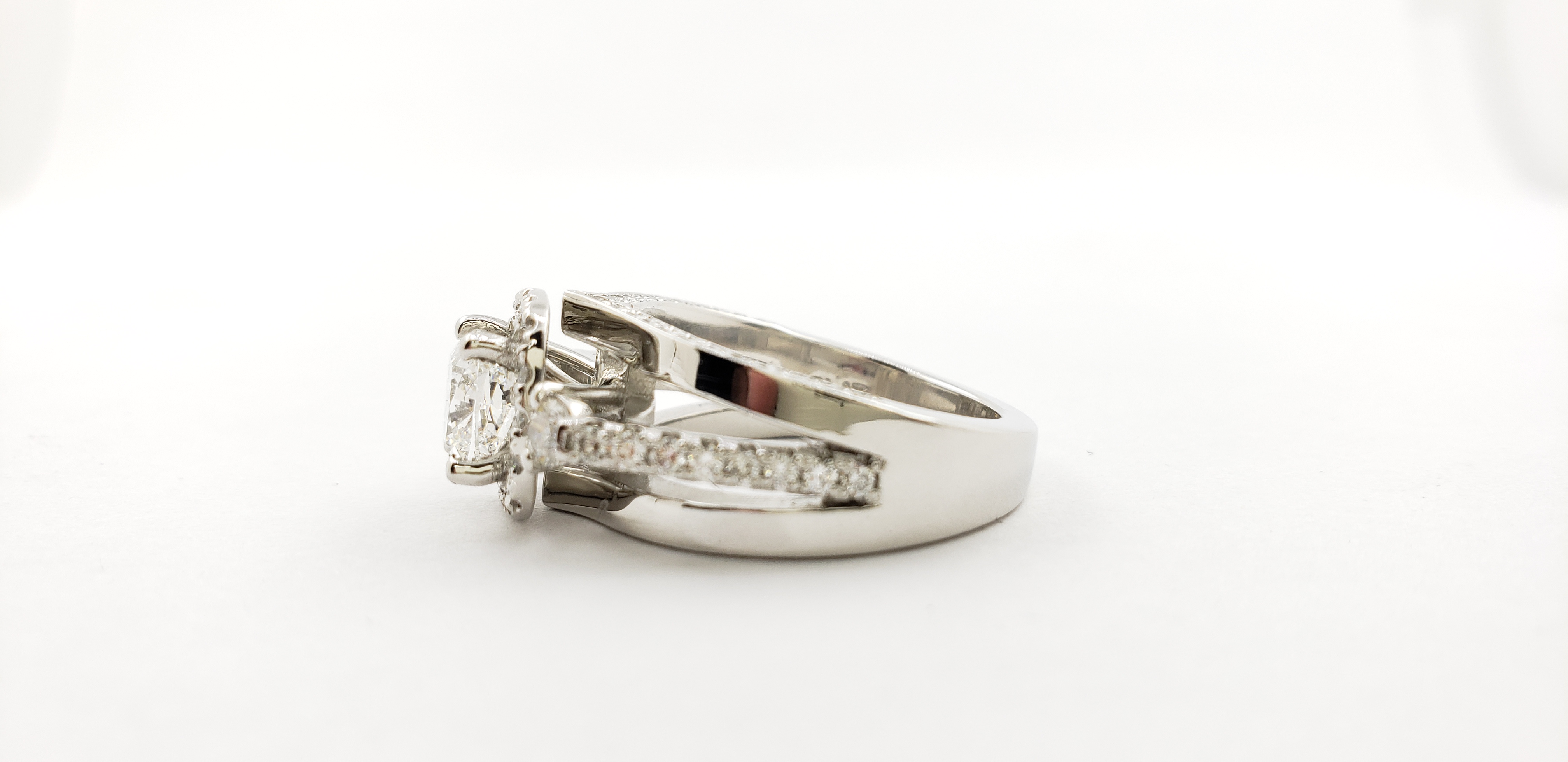 Cushion Shape Halo Diamond Ring